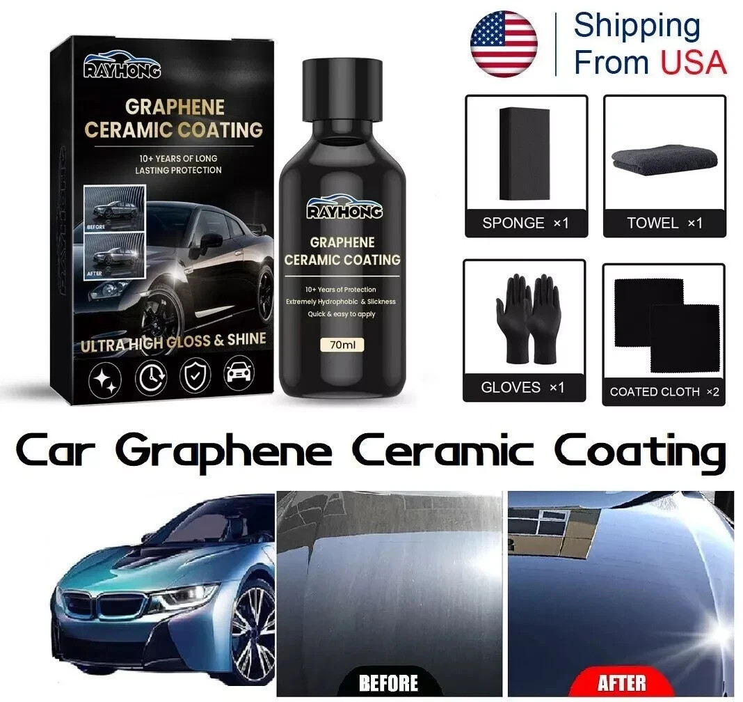 Car Graphene Ceramic Coating Long Lasting Protection High Gloss & Shine 70/140ml