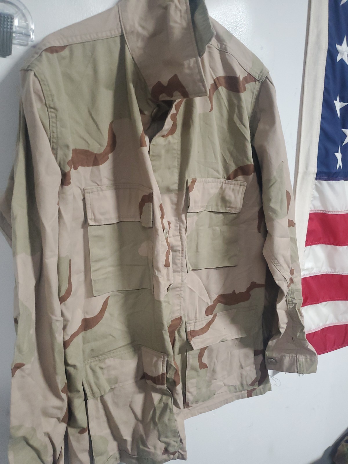 DCU Shirt/Coat Medium Regular Desert Tri-Color Camo Cotton/Nylon USGI Army