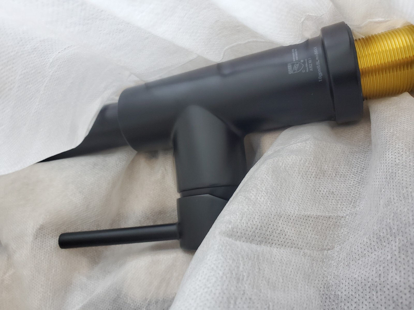 Glacier Bay 1 Handle Spring Neck Pull Down Sprayer Kitchen Faucet Matte Black