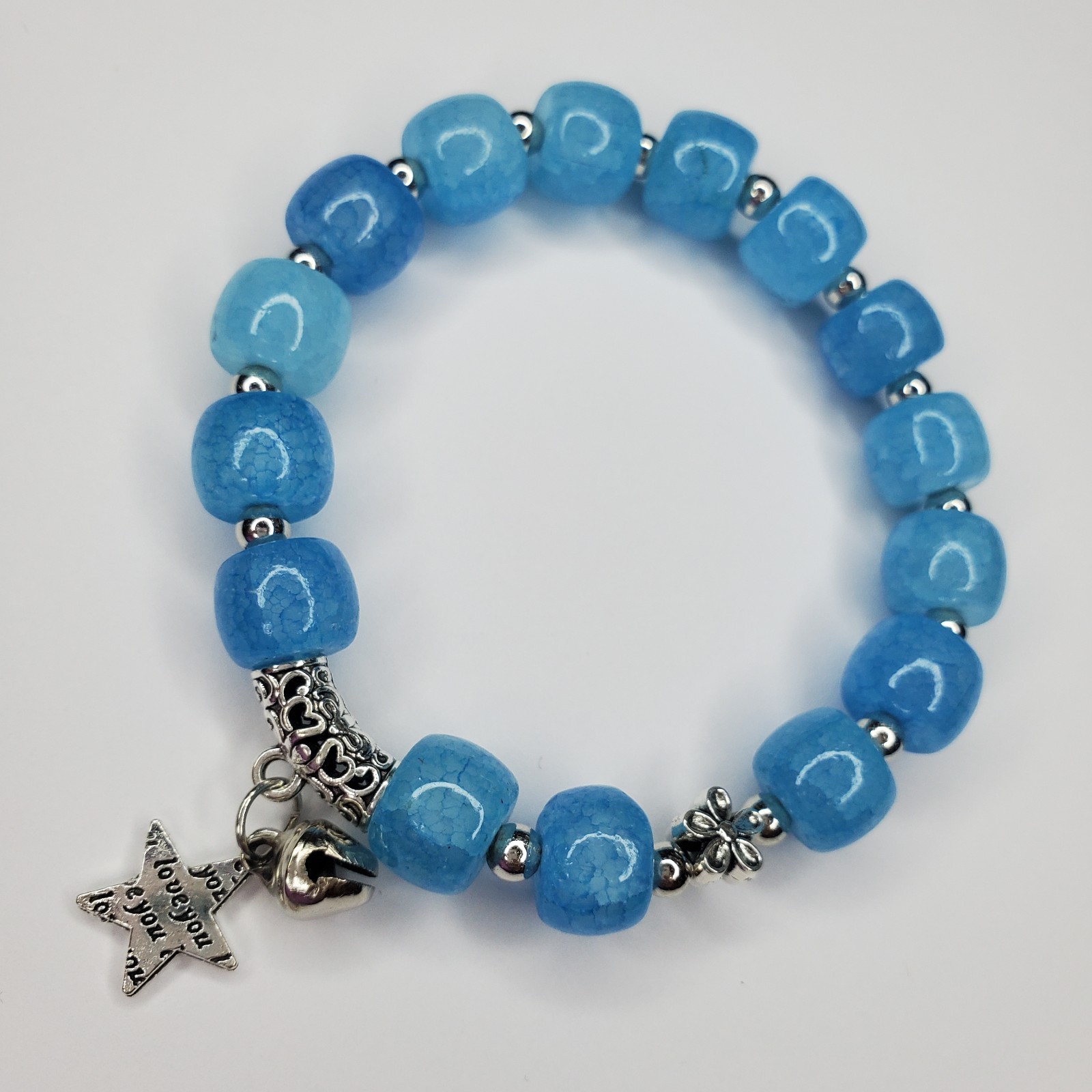 Hand crafted artisan unique gemstone bracelet