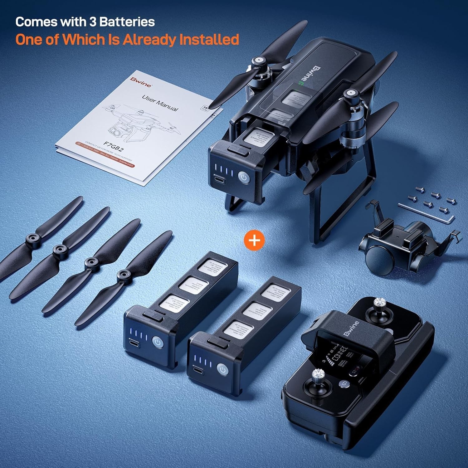 Pro Drone with 4K Night Vision 3 Batteries 75 Mins Flight Time Best Quality US