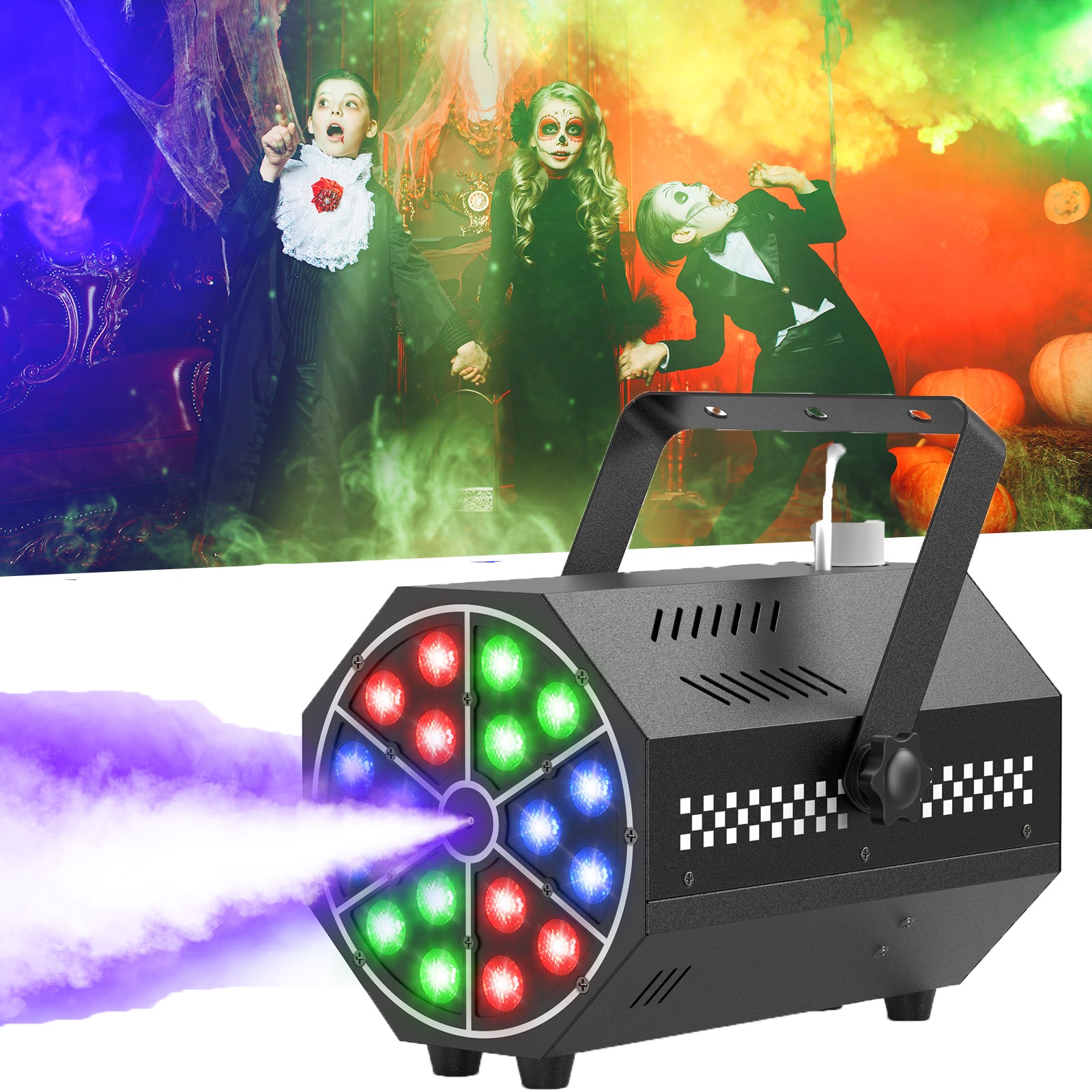 4x 1000W LED Smoke Fog Machine Stage Lighting Effect Disco Party Show Halloween