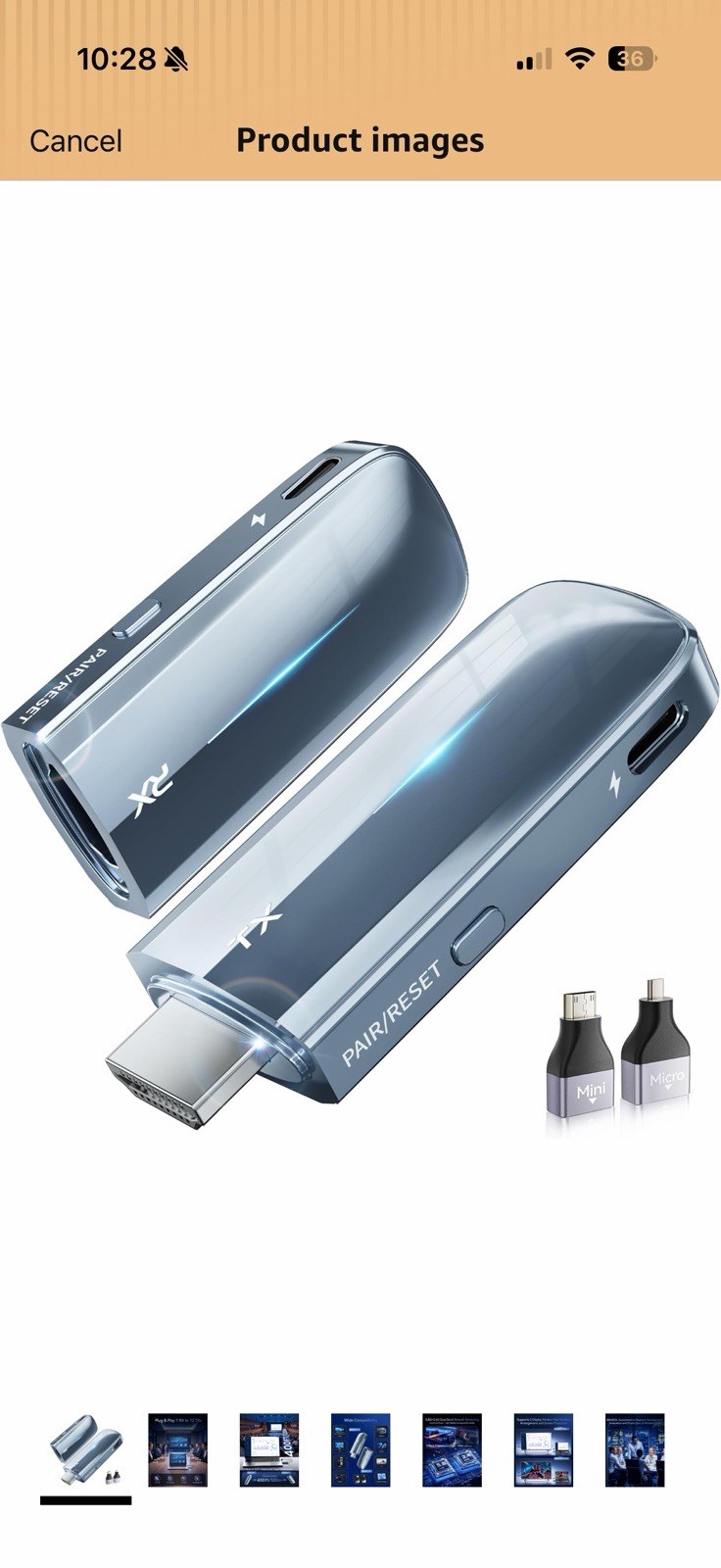 2027 Upgrade Wireless HDMI Transmitter and Receiver 400FT/120M, LDS Antenna Low-