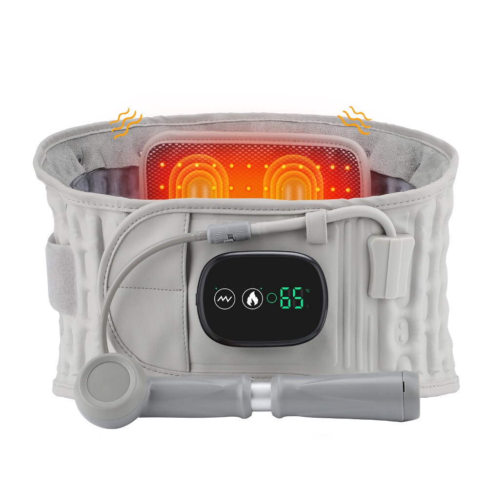 Red Light Heating Decompression Back Belt Massage Pain Relief Lower Back Lumbar
