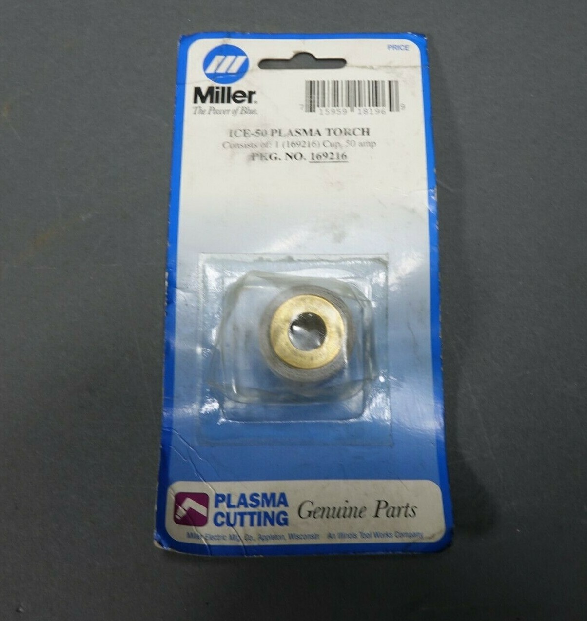 Genuine Miller 169216 Shield Cup 55A For ICE-50 Plasma Torch 55 Amp - NEW SEALED