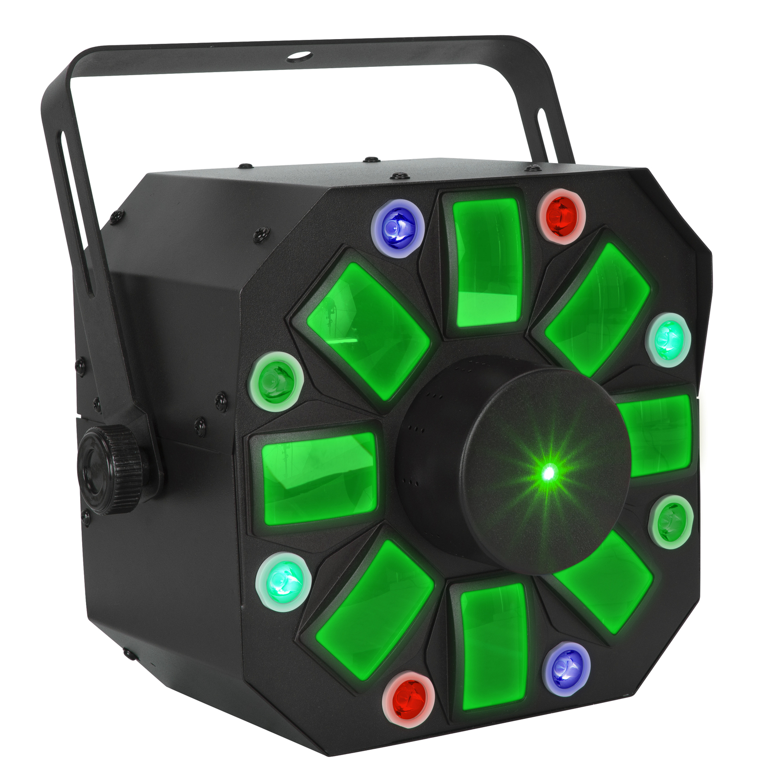 Eliminator Furious Three RG LED DMX Moonflower/Laser Effect Light+Cables+Clamp