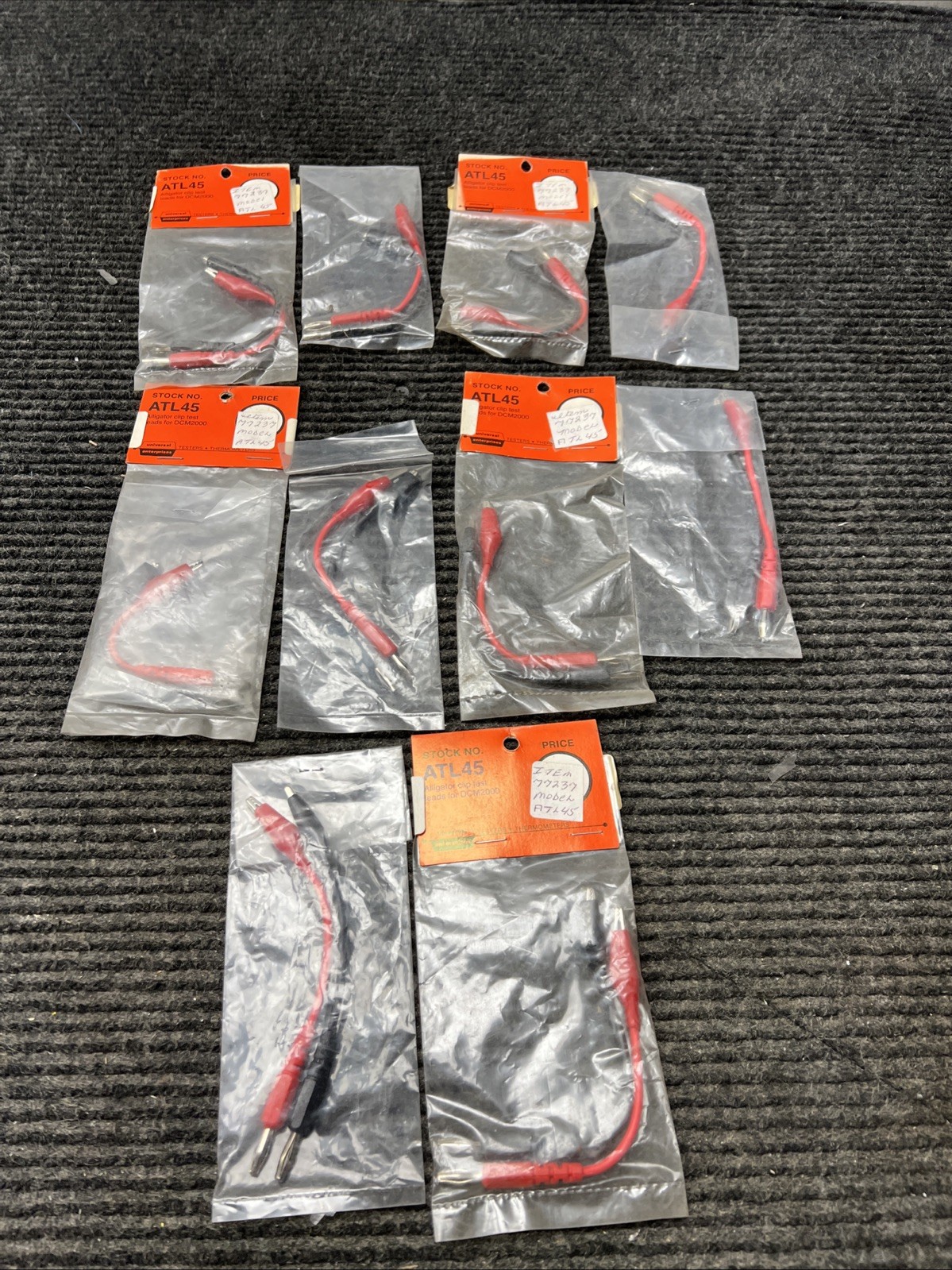 NOS LOT OF 10 PAIRS  ATL45  Alligator Clip Test Leads for DCM2000
