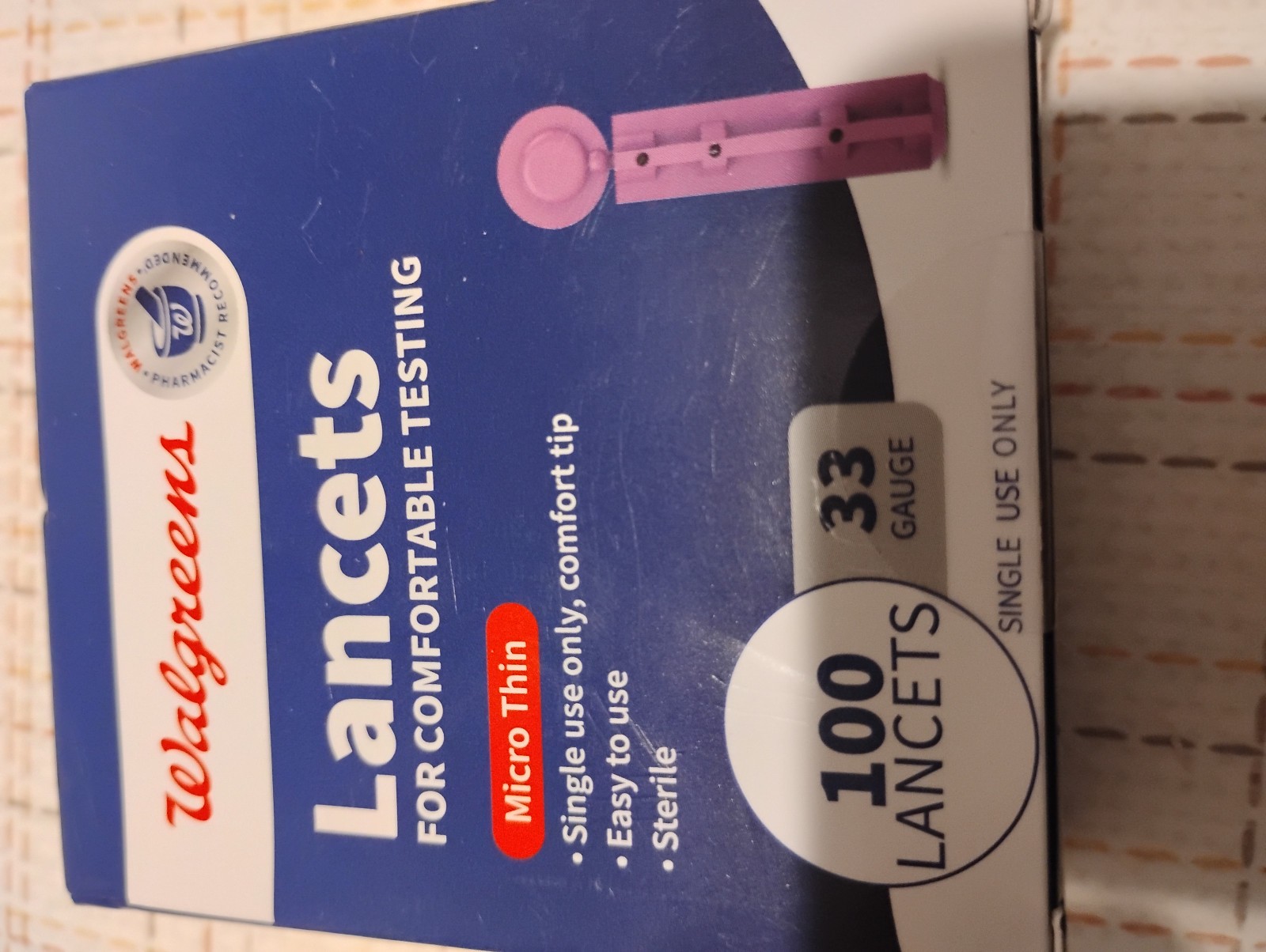 lancets 30g fine gauge walgreens