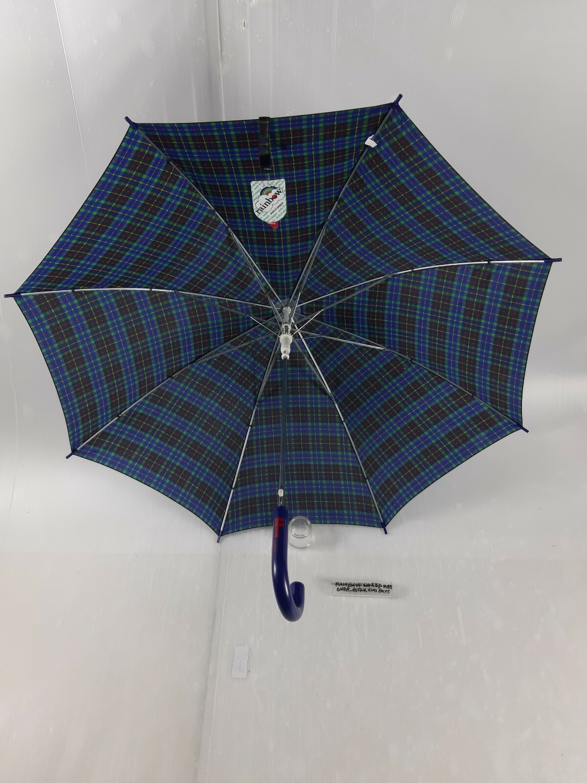 Long/Mini Umbrella - Automatic - Boys - 8 Slats - 0428D - Rainbow