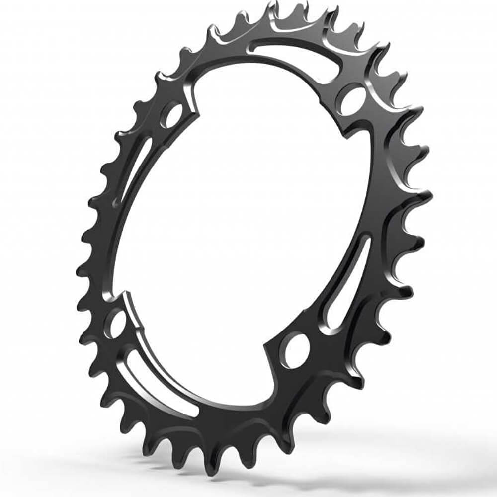 ALUGEAR Oval 1x 104 BCD MTB Chainring. Black