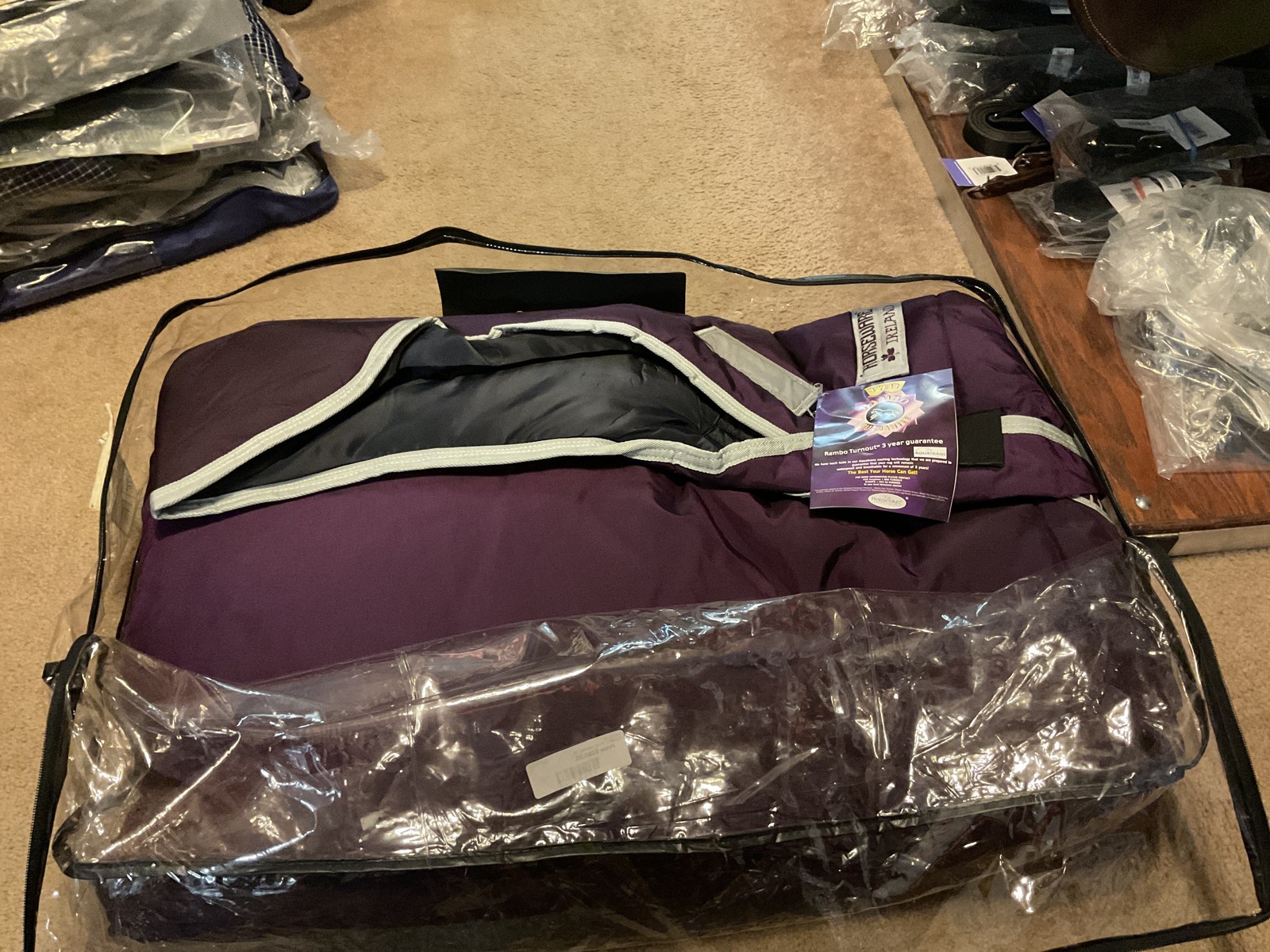 Rambo® Wug Turnout Heavy w/la Reflec (Dark Purple/Silver, 72")