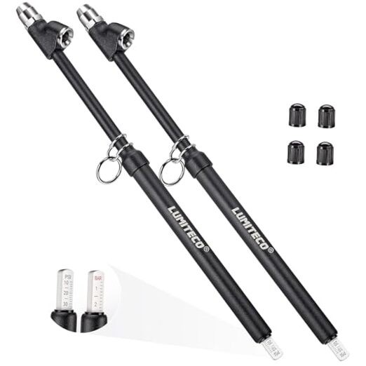 2-Pack Dual Head Tire Pressure Gauge, Heavy Duty Truck Tire Air Gauge Range 10