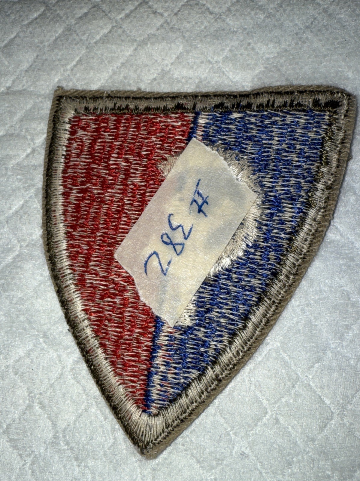 38th Division OD Border Greenback Patch Removed From Uniform #382