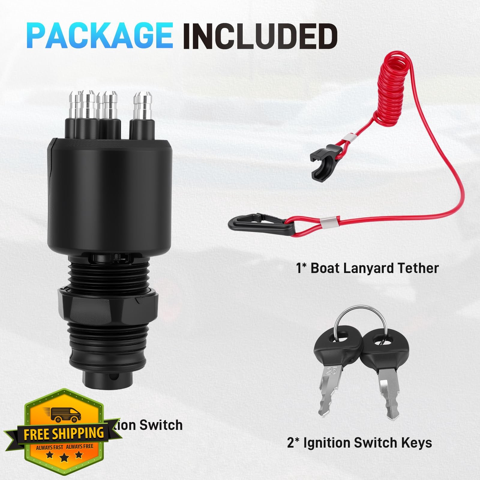 JURPLIX Boat Ignition Switch 2 Keys