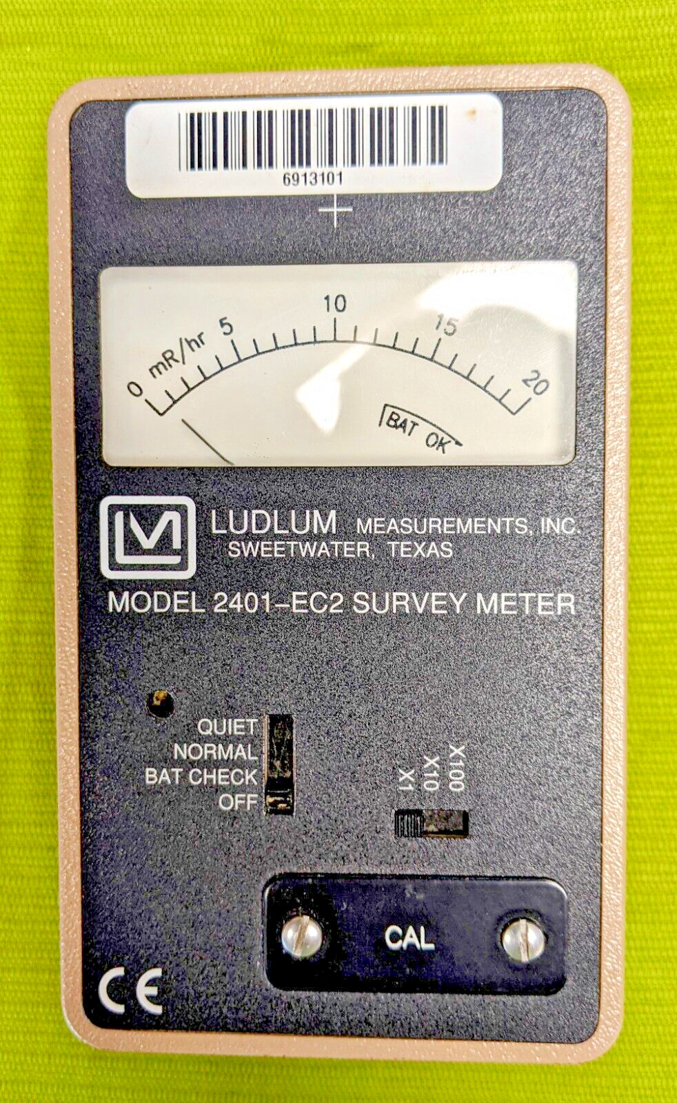 Ludlum Model 2401-EC2 Pocket-Size Survey Meter with Counts.pro installed