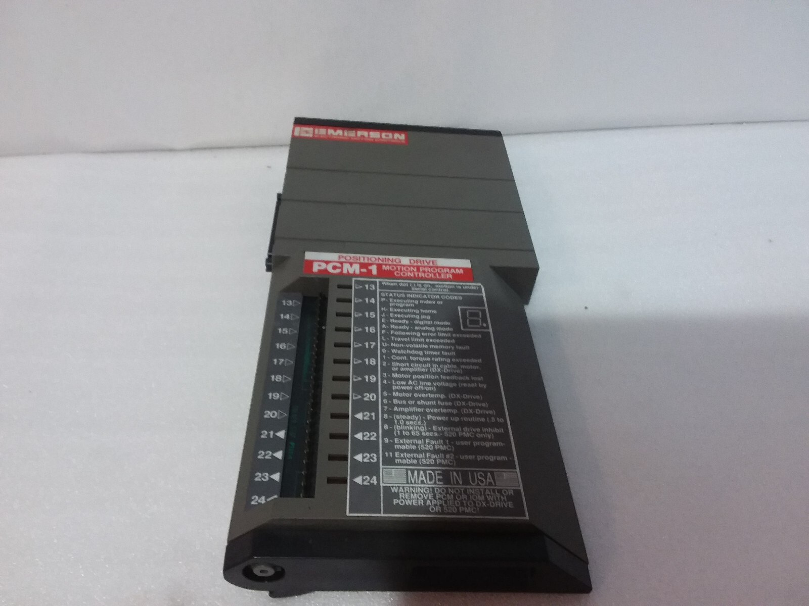 Emerson PCM-1 Positioning Drive Motion Program Controller Rev T.3