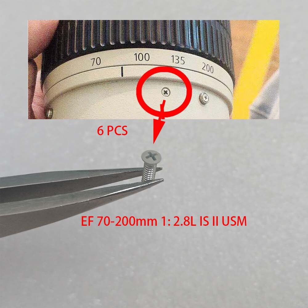 6pcs for Canon 70-200mm 1: 2.8L IS II USM SCREW YB2-2150-000 Lens Repair Parts