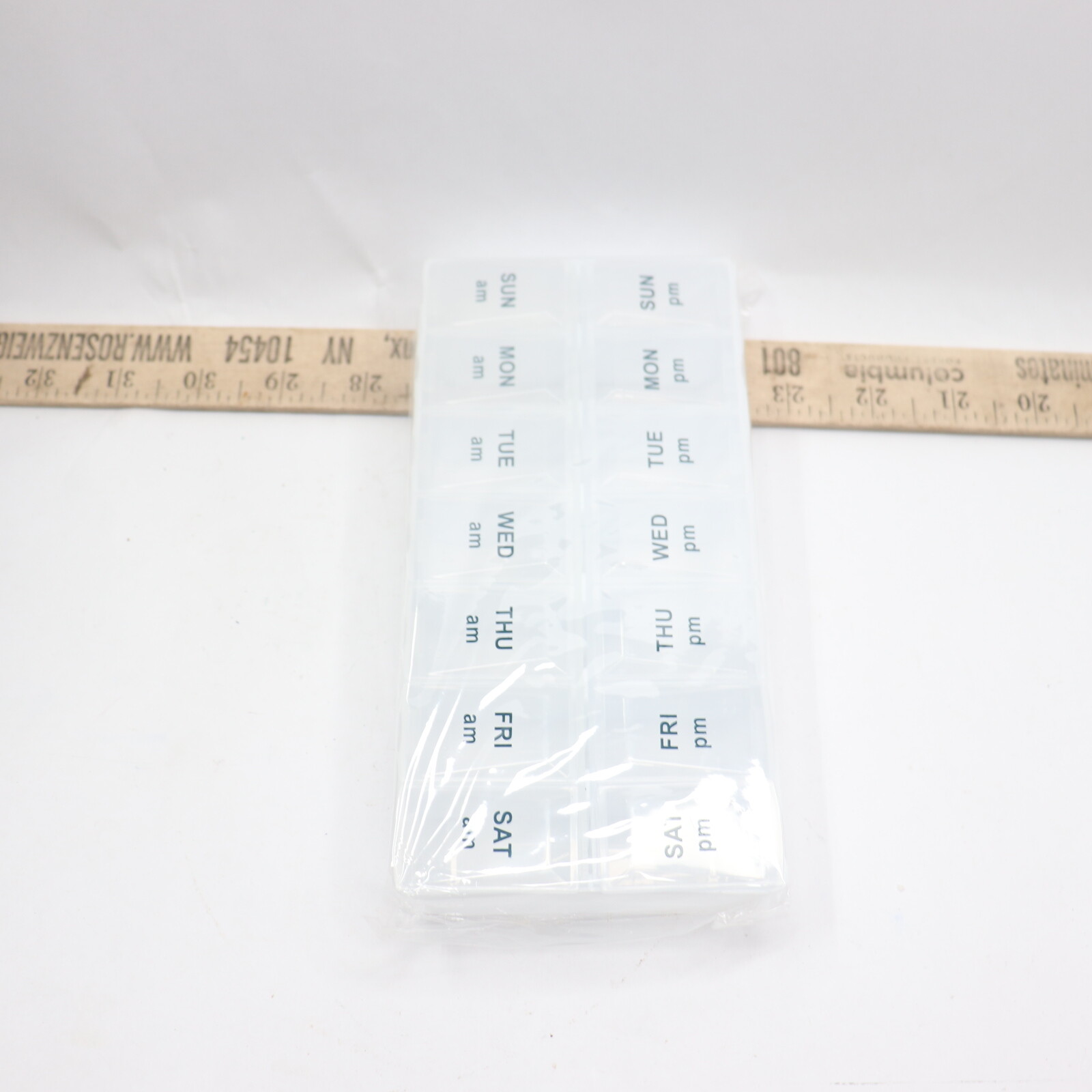 Weekly Twice-A-Day Pill Organizer Clear Large