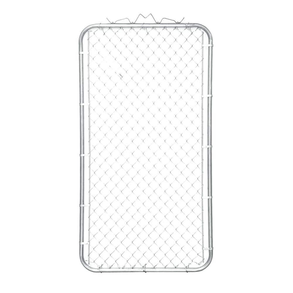Chain Link Fence 42 In. W X 72 In. H Galvanized Steel Walk Gate