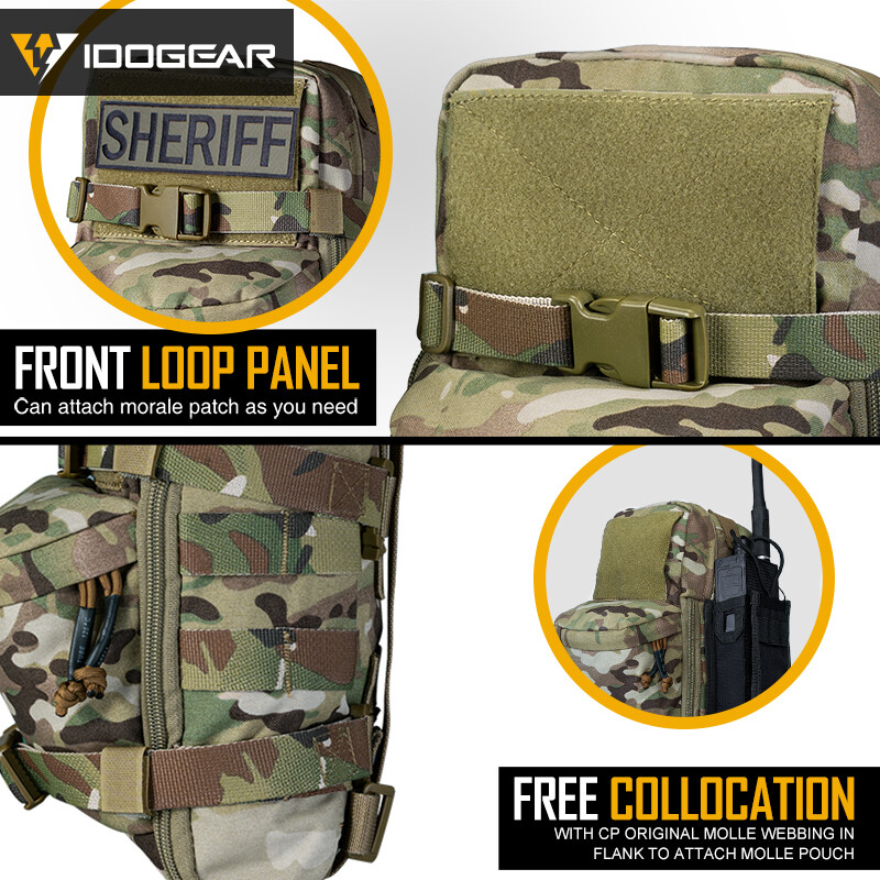 IDOGEAR Hydration Pack Hydration Backpack Assault Molle Pouch Mini Military Duty