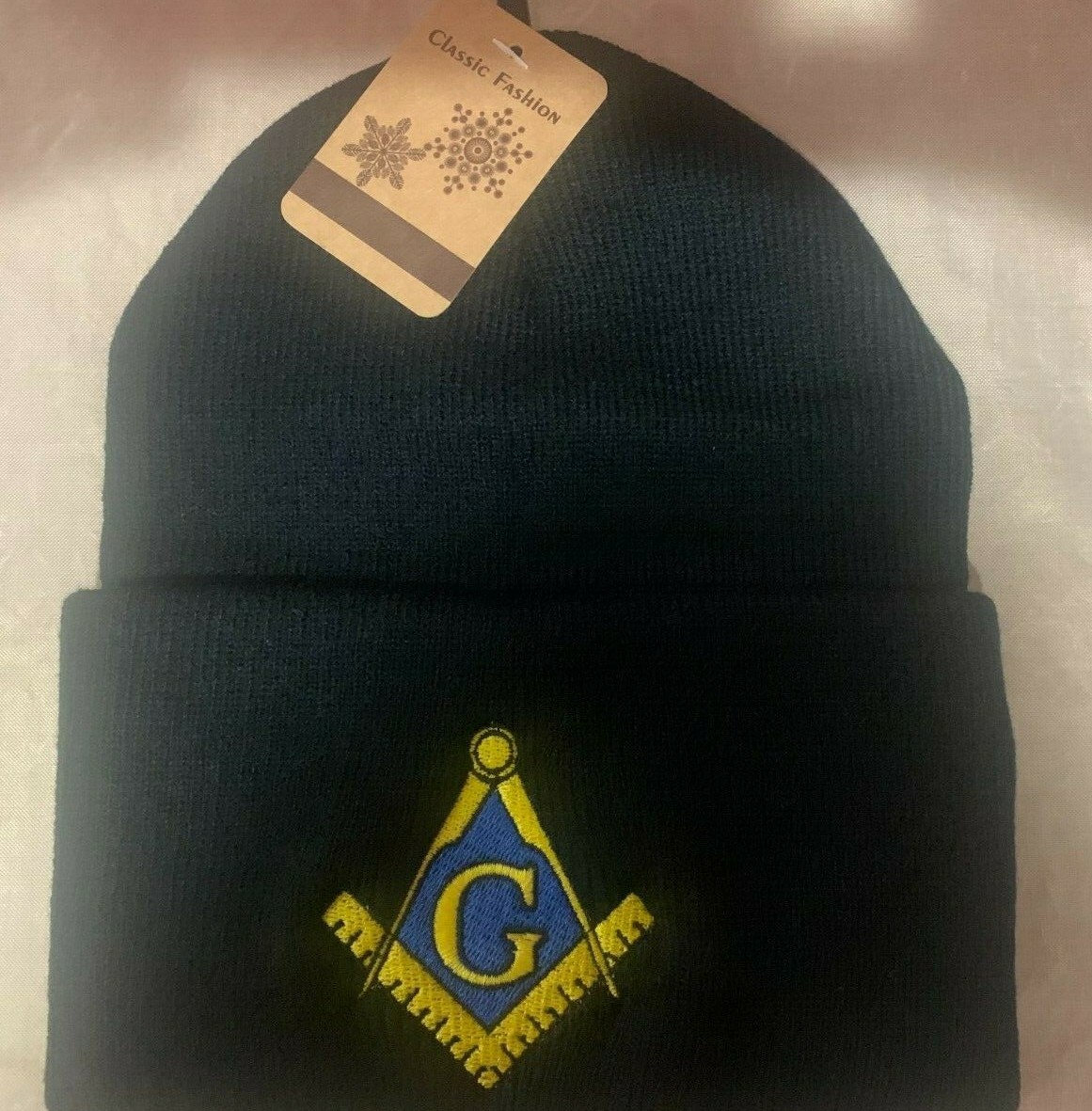 masonic logo   Embroidery Knit Beanie unisex