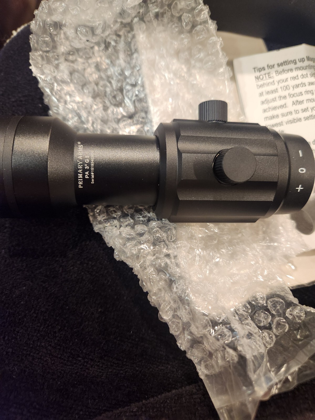 Primary Arms 3X Red Dot Magnifier New Black Nice