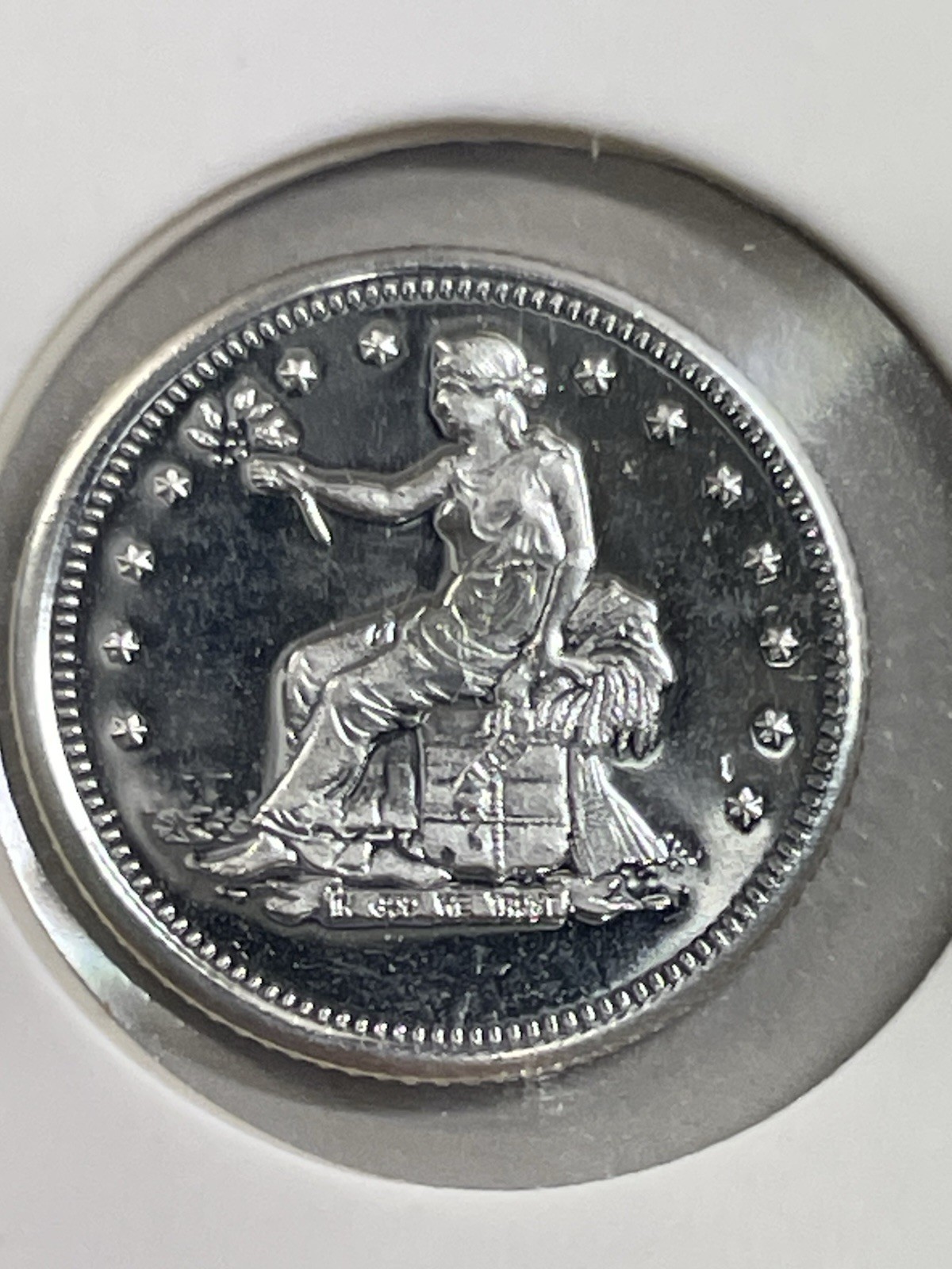 TRADE DOLLAR  1 gram pure silver coin, 1 mini-Coin, by REEDERSONG