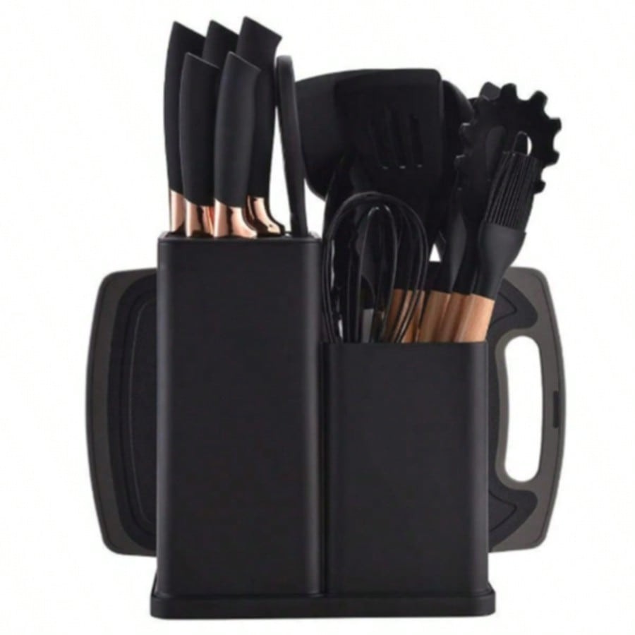 19-Piece Stainless Steel Kitchen Knife & Utensil Set | Chef Essentials Gift Set