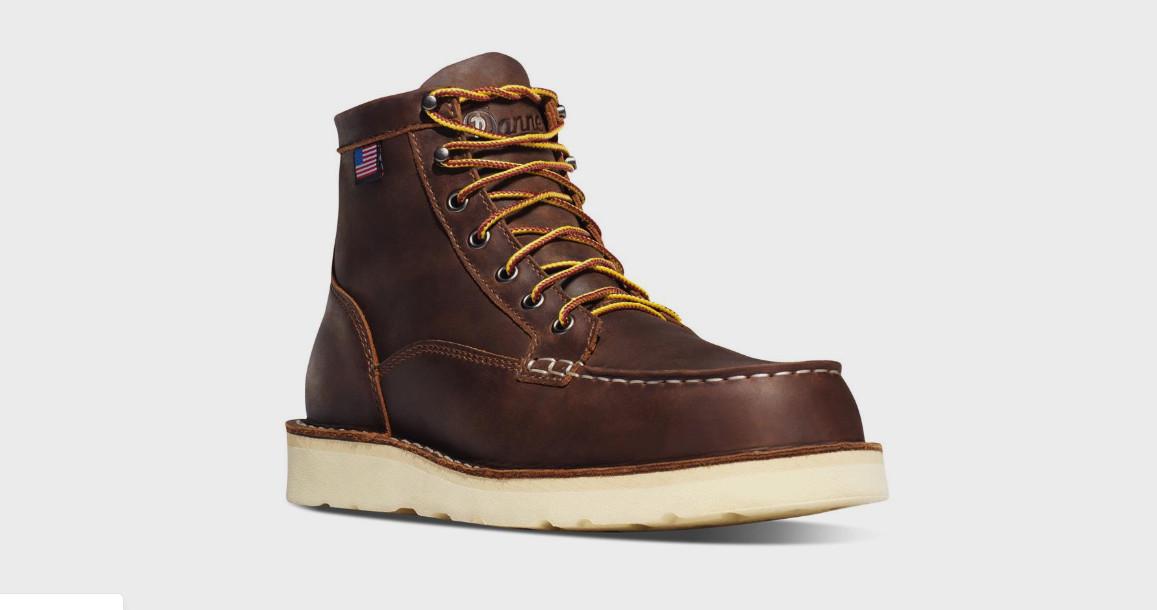 NWB Danner Men's Bull Run Moc Toe 6" Brown Steel Toe Work Boots 15563- Authentic