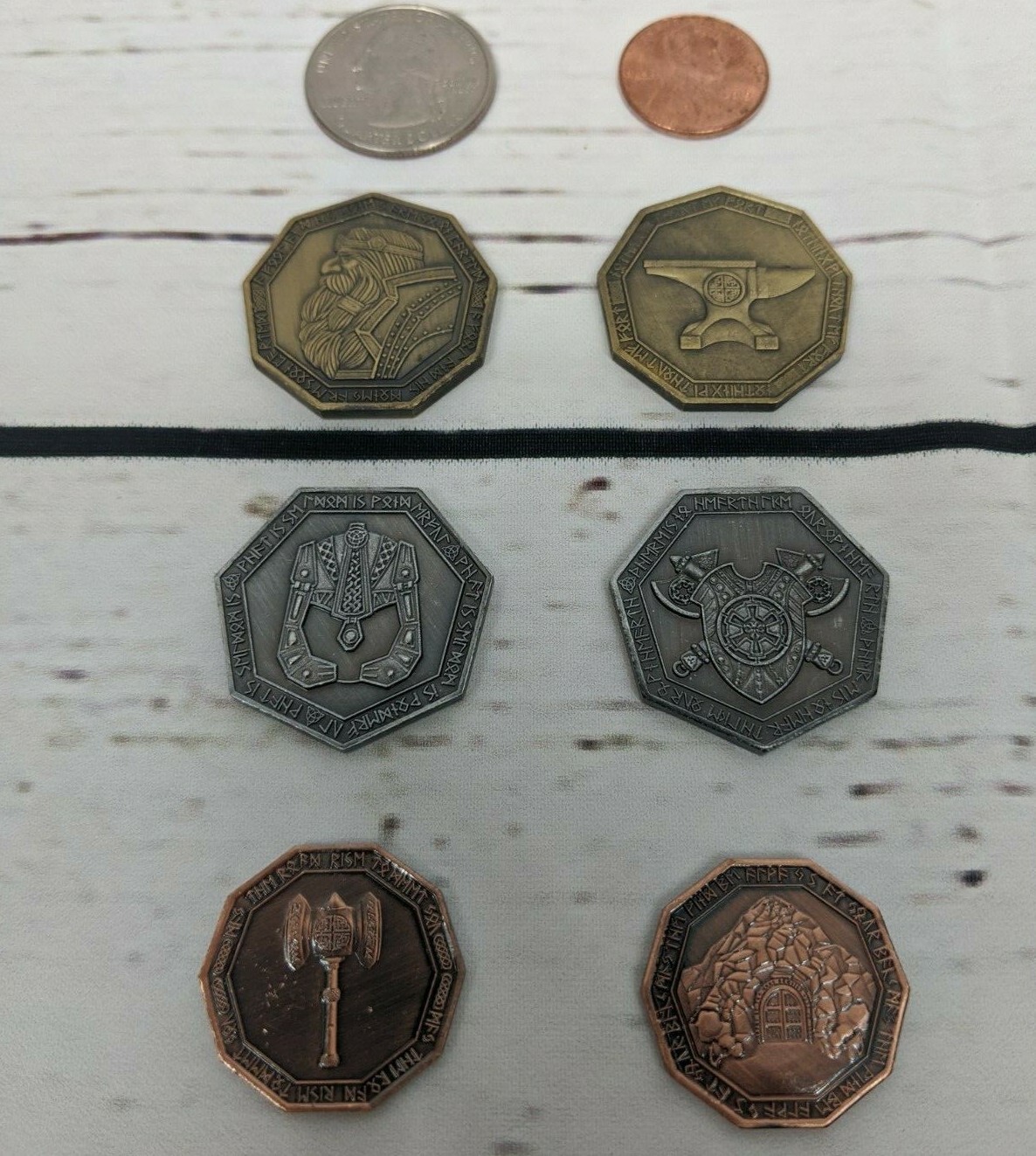 Fantasy Dwarf Dwarven Coin Set LARP Board Game Role Playing RPG Cosplay