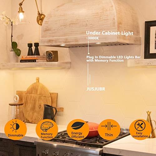 12-Inch Slim LED Under Cabinet Light with Memory Function 12 Inch Warm White