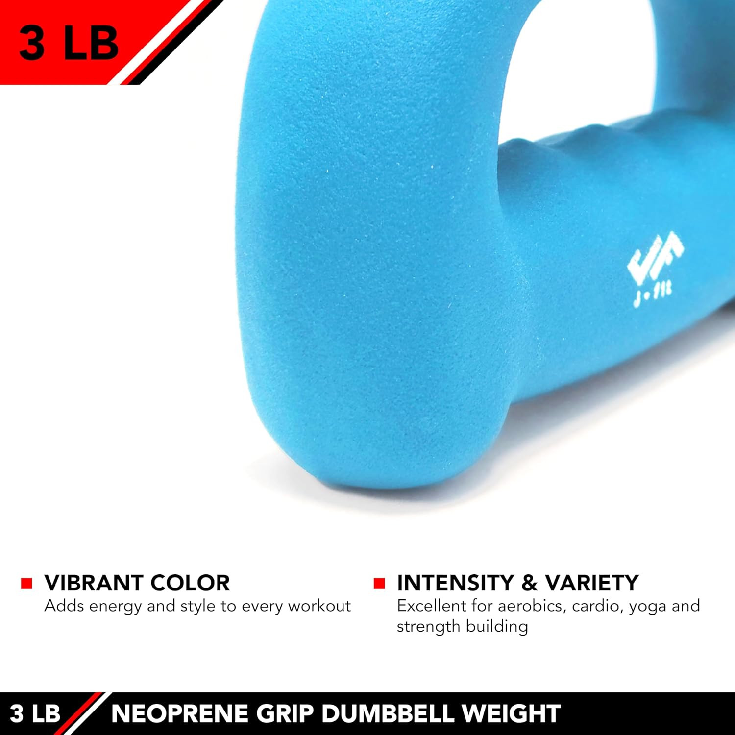 Neoprene D Grip Dumbbells - Single Weights 1LB-5LB - Premium Non-Slip, Hand W...