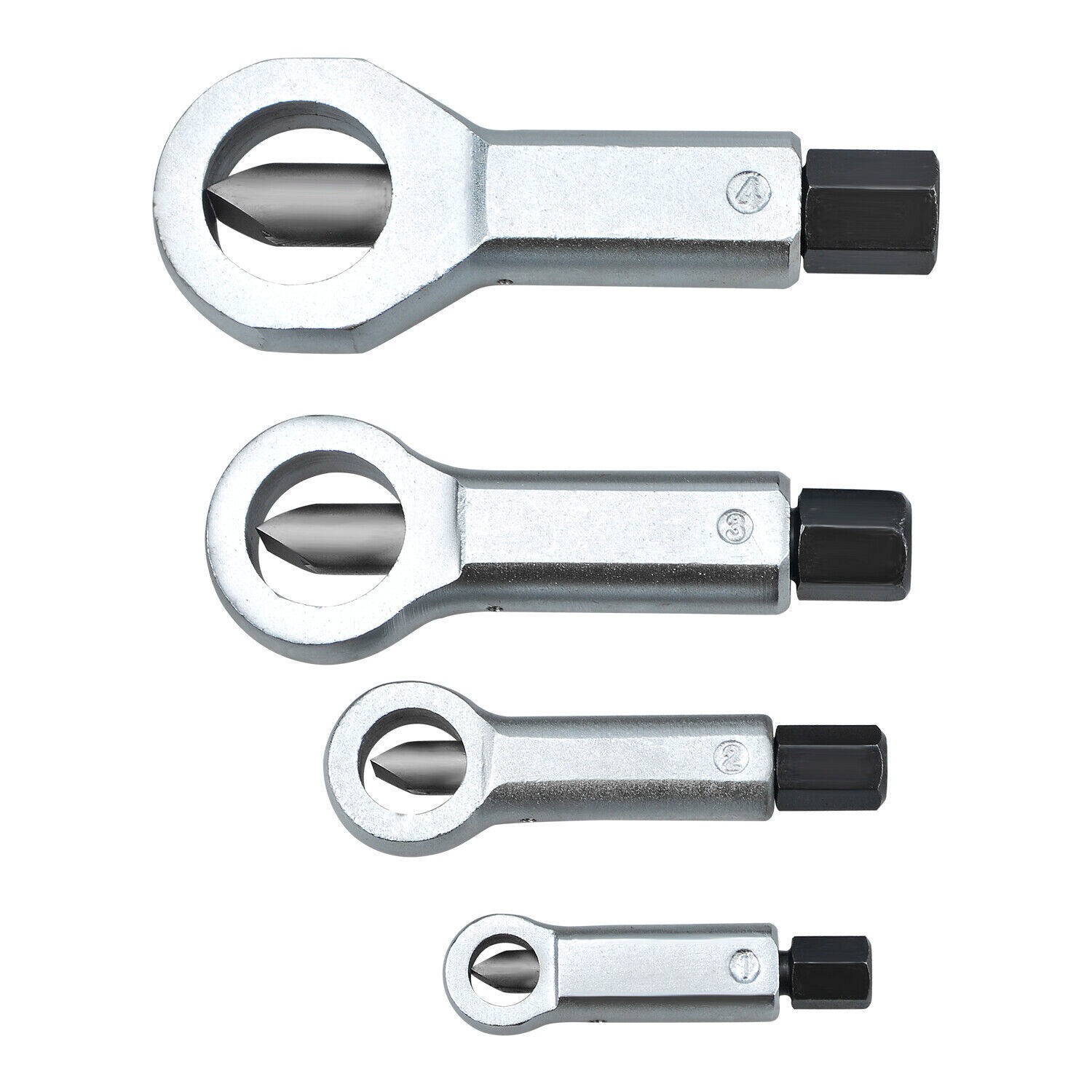 4PCS Nut Splitter Breaker 9-27mm Nut Remover Extractor Adjustable Cracker Tools