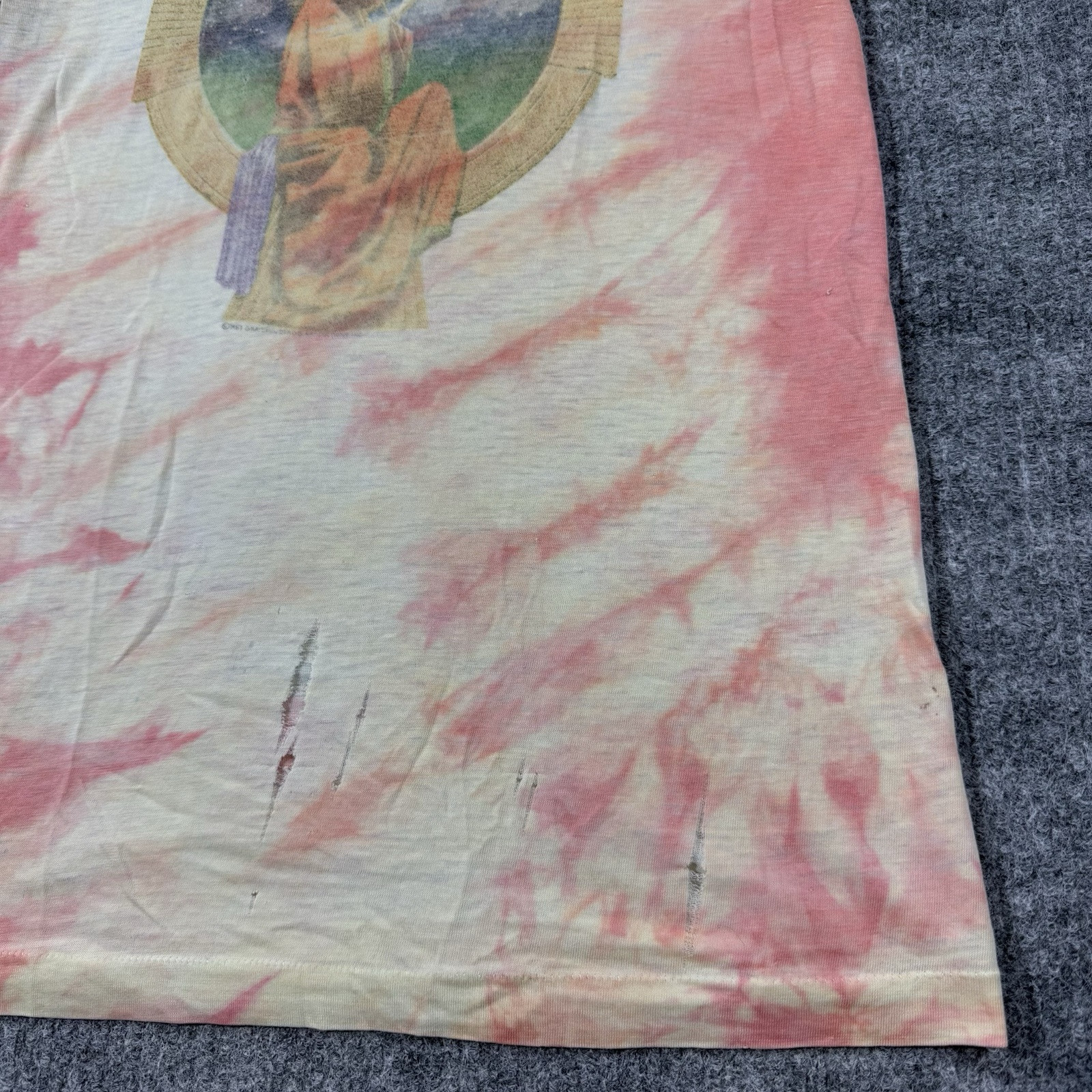 Vintage 87’ Grateful Dead Mens S/M Shirt ‘Blues For Allah’ Single Stitch Tie Dye