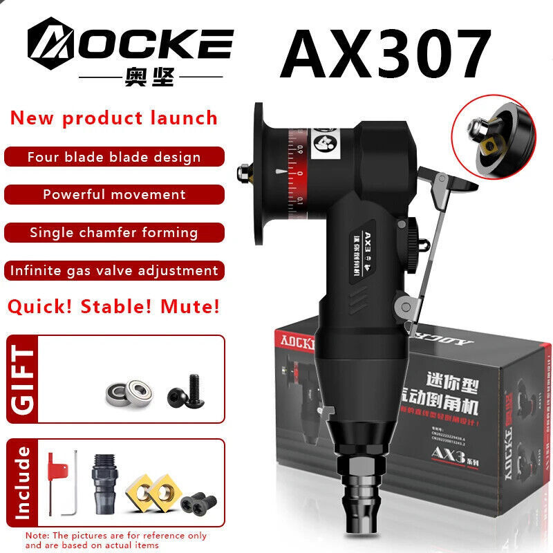 Pneumatic Chamfering Gun Air Mini Grinder Deburring Beveling Trimming Machine