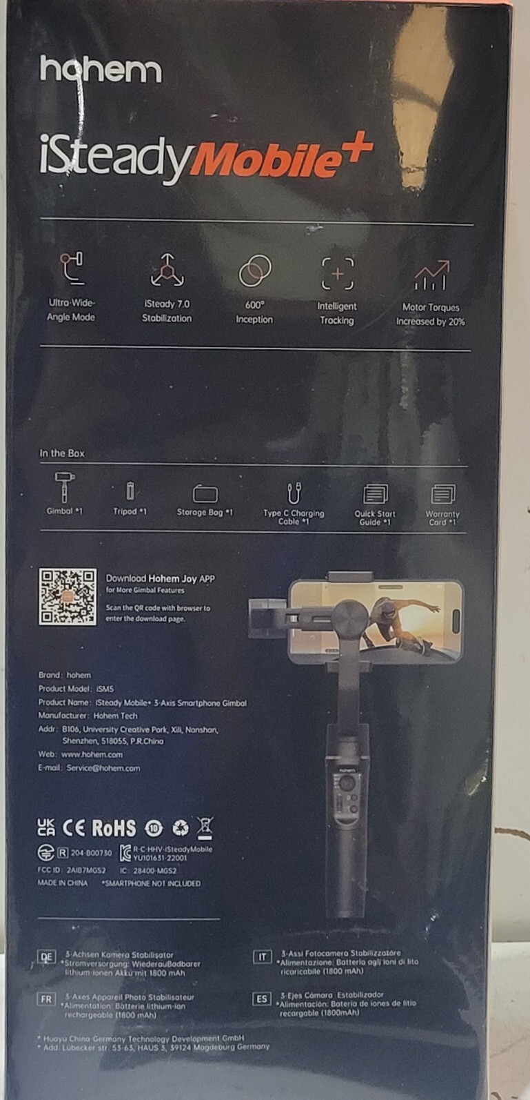 Hohem iSteady Mobile+ Plus 3-Axis Handheld Stabilizing Gimbal for Smartphone