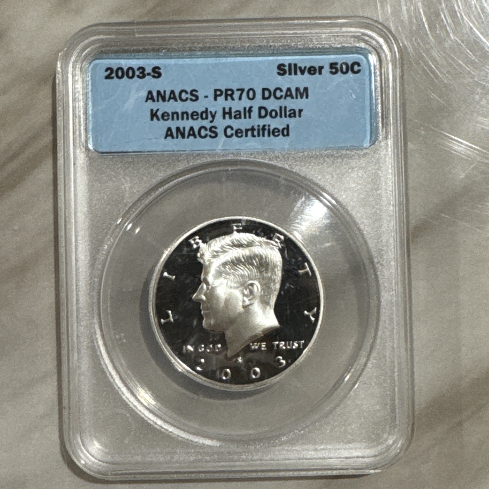 2003-S Silver Proof Kennedy ANACS PR70 DCAM