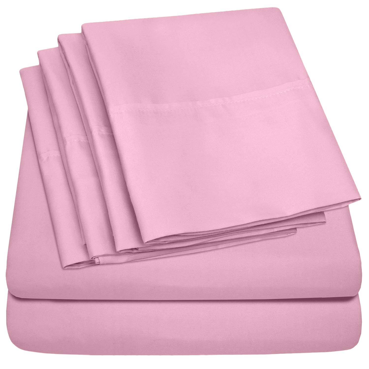 Queen Sheets Pink - 6 Piece 1500 Supreme Collection Fine Brushed Microfiber D...