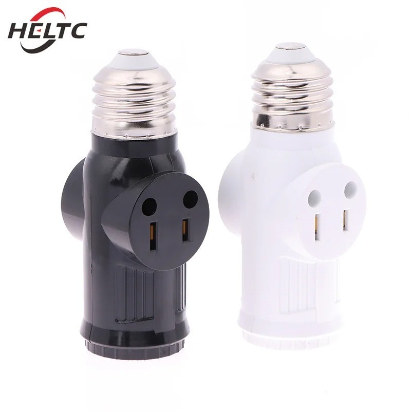 E26 Light Socket to Plug Adapter 2/3 Prong Light Bulb Outlet Socket Adapter