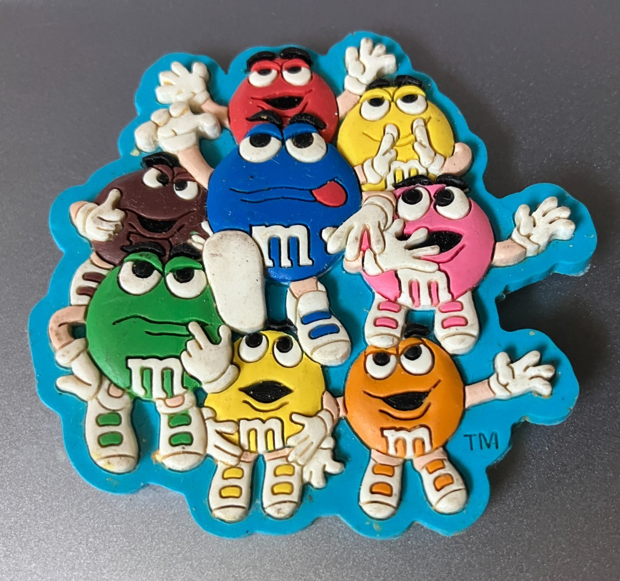 Vintage M&M's World Swarmees Magnet Blue Mars 1999 Collectible 2 1/2"