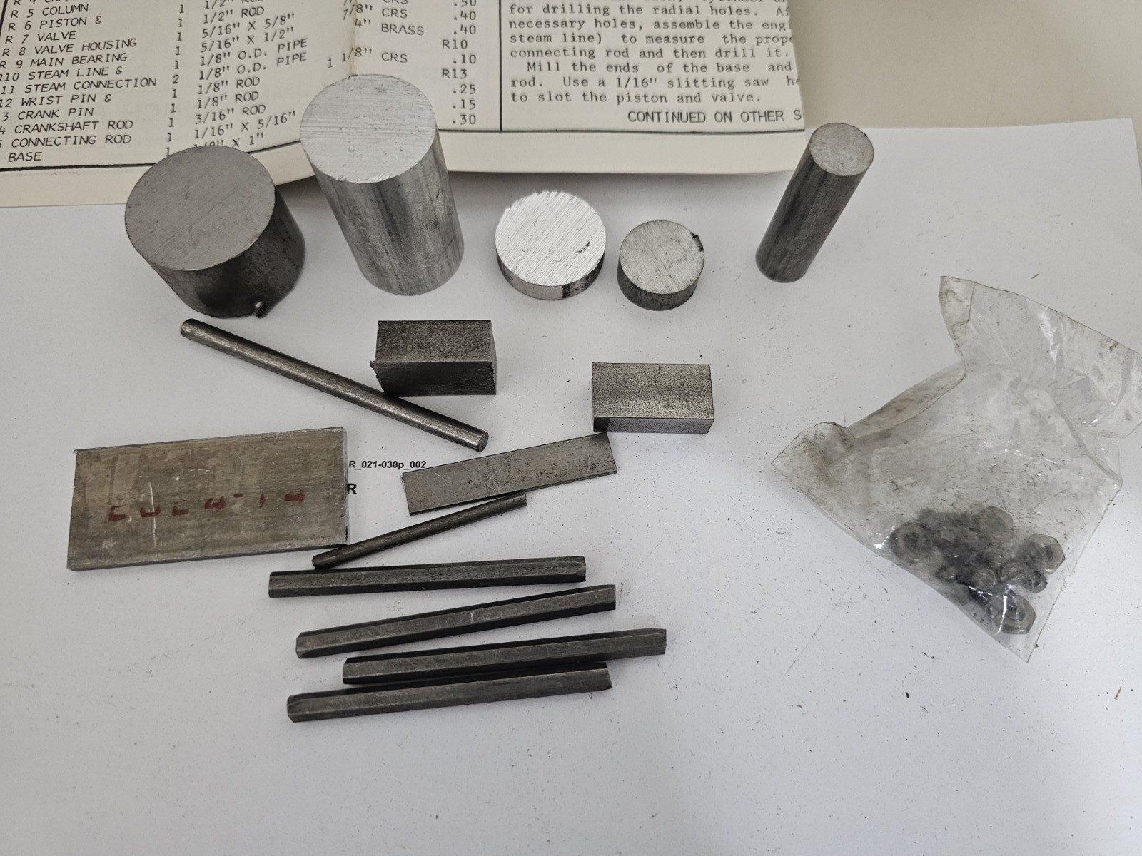 Caldwell Industires Open Column Launch Engine Kit and Plans Missing Brass Pipe