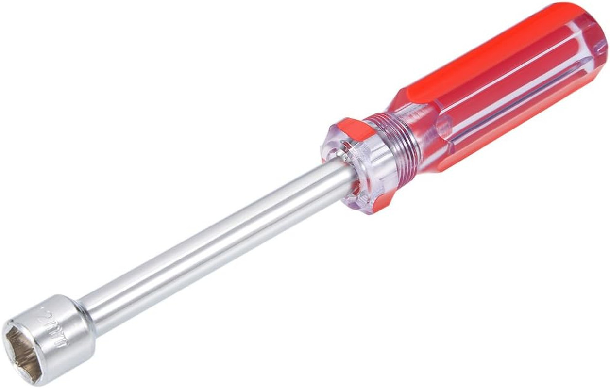Non-Magnetic 12mm Nut Driver Red Coded Handle with 3.7 Inch Shaft