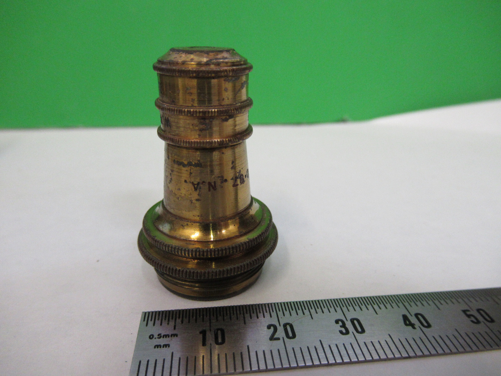 WATSON LONDON ANTIQUE BRASS OBJECTIVE MICROSCOPE PART OPTICS AS PICTURED X6-A-85