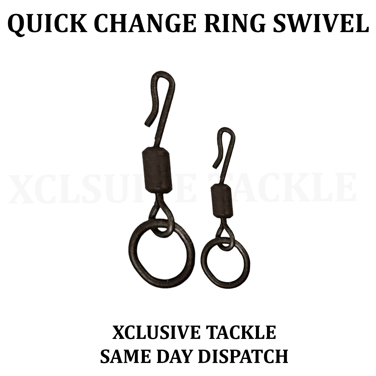Quick Change Ring Swivel - 2 Sizes - Car Fishing Swivels Carp Tackle