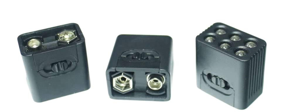 9 Volt LED Flashlight- Ultra Bright (3-Pack) Black