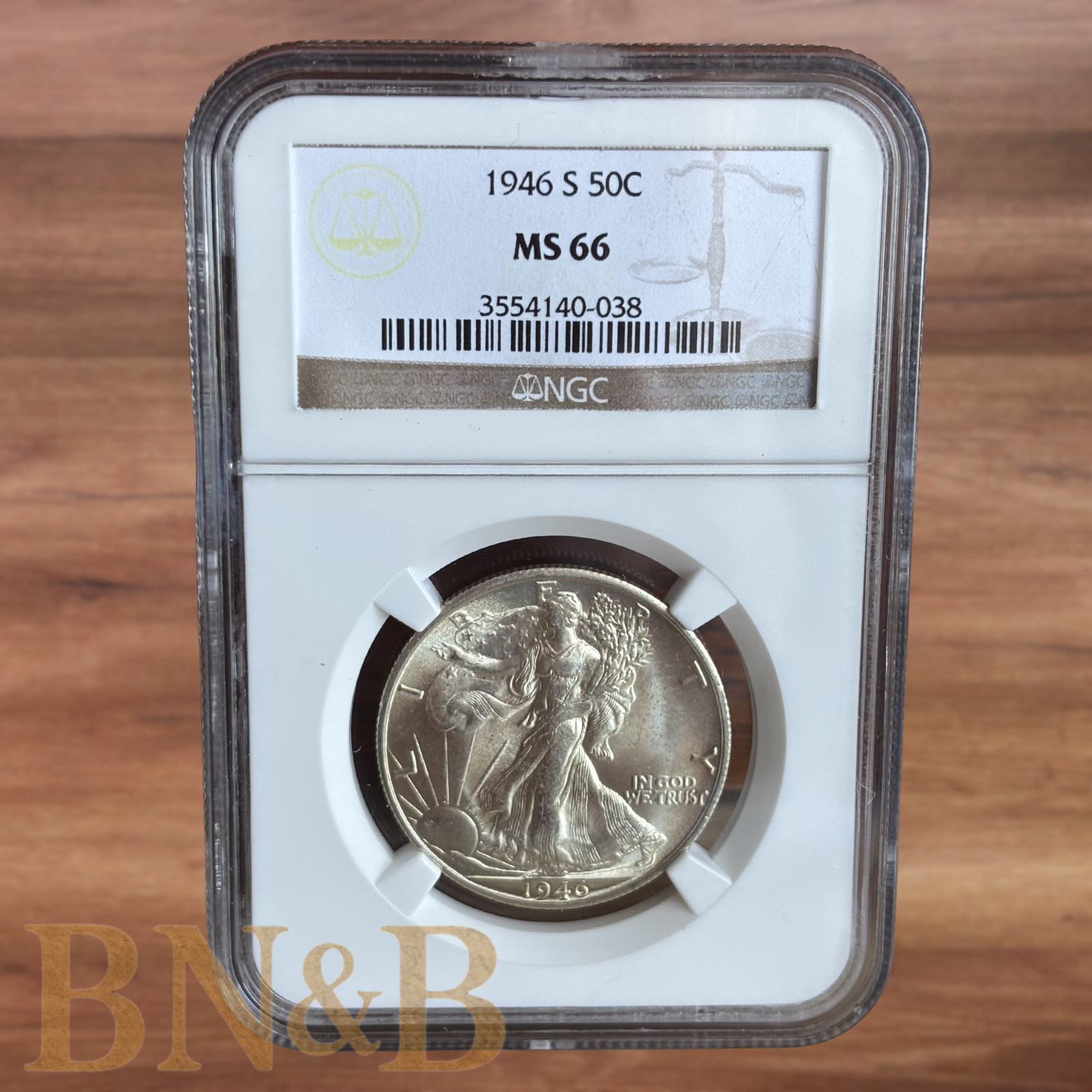 1946 S Walking Liberty Half Dollar NGC MS66 Gem HIGH GRADE San Francisco