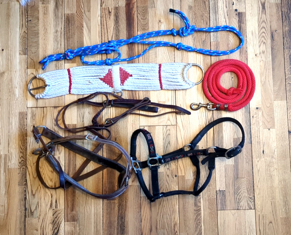 Horse Tack Halters, Lead Rope, Headstall, Breast Collar, Cinch