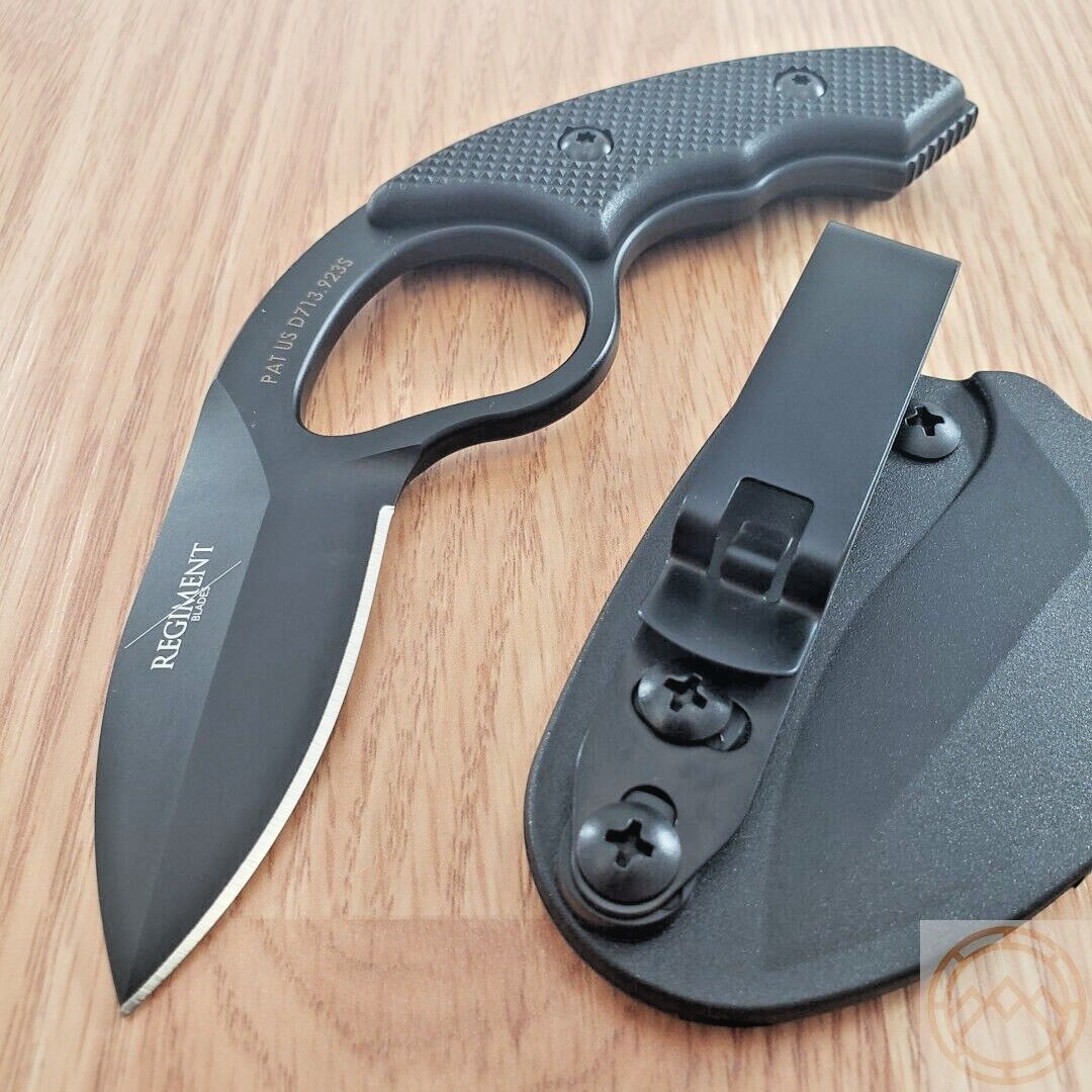 Regiment Blades Low Viz Fixed knife 2.5" 8Cr14MoV Steel Blade Synthetic Handle