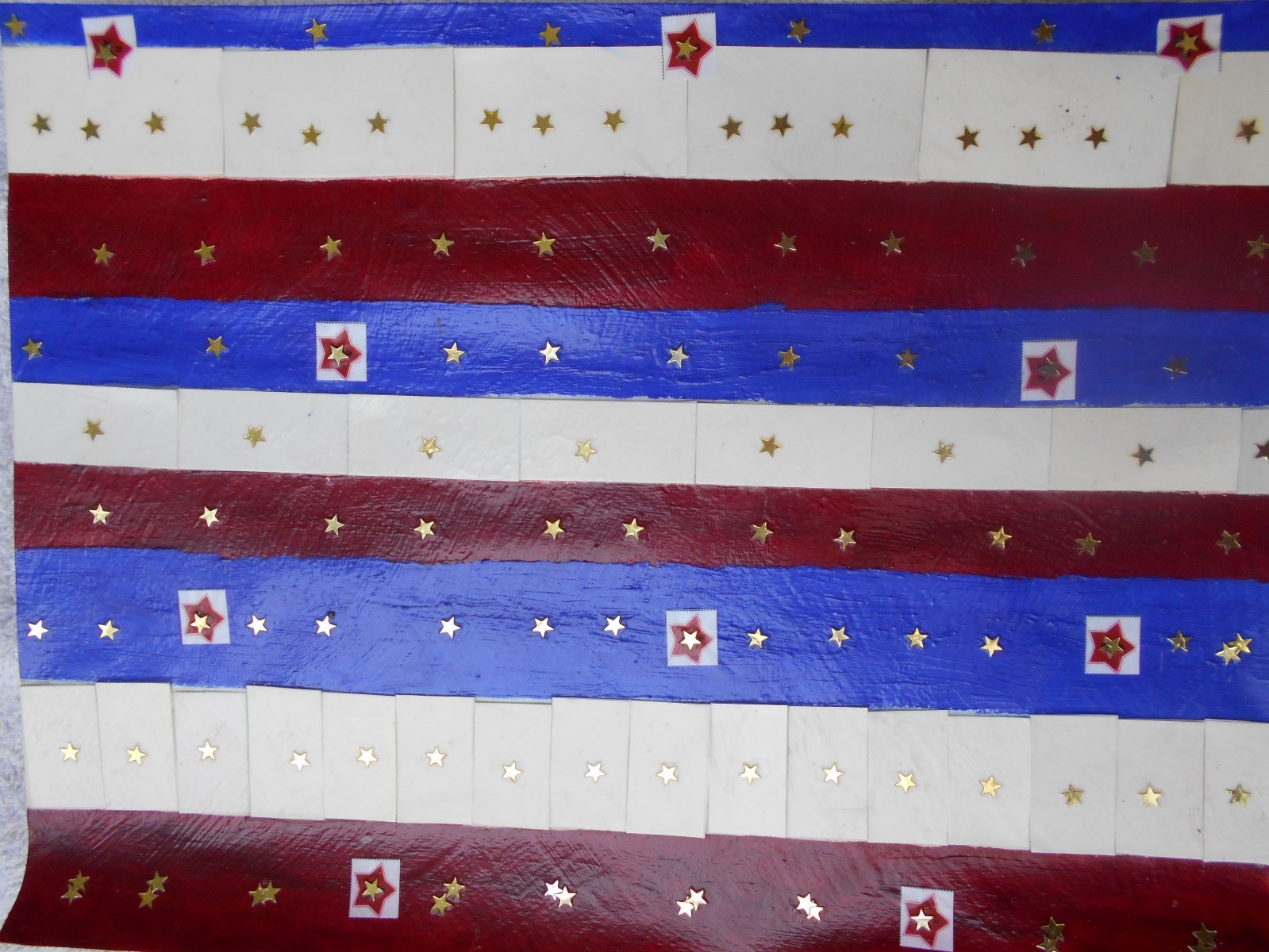 Star Spangled. Original art by Nancy. Mixed media. 2016