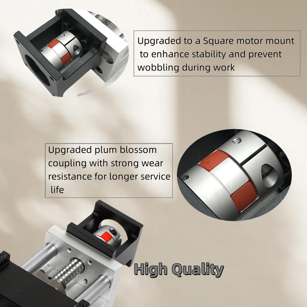 0.05mm Precision Ballscrew Linear Slide Stage Nema23 Easy Servo Motor CNC Kit